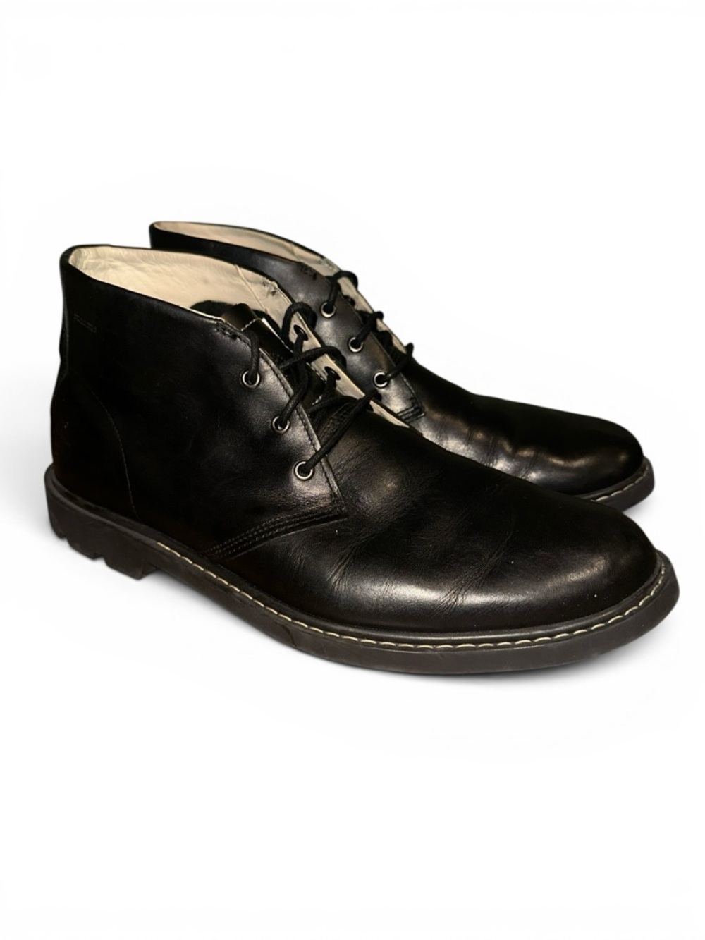 Timberland Belanger Chukka Men's Black Full Grain Waterproof Leather Boots A2NK4